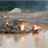 Bogoso Blue Water Guards destroy 5 galamsey equipment on River Ankobra