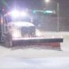 Snow ploughs battle blizzards on roads and runways in Oklahoma